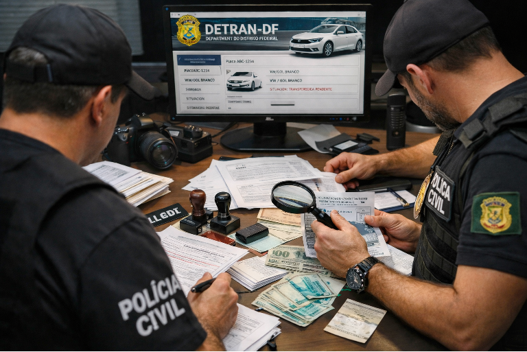 Fraudes eletrônicas no Detran levam Polícia Civil a cumprir mandados em três estados